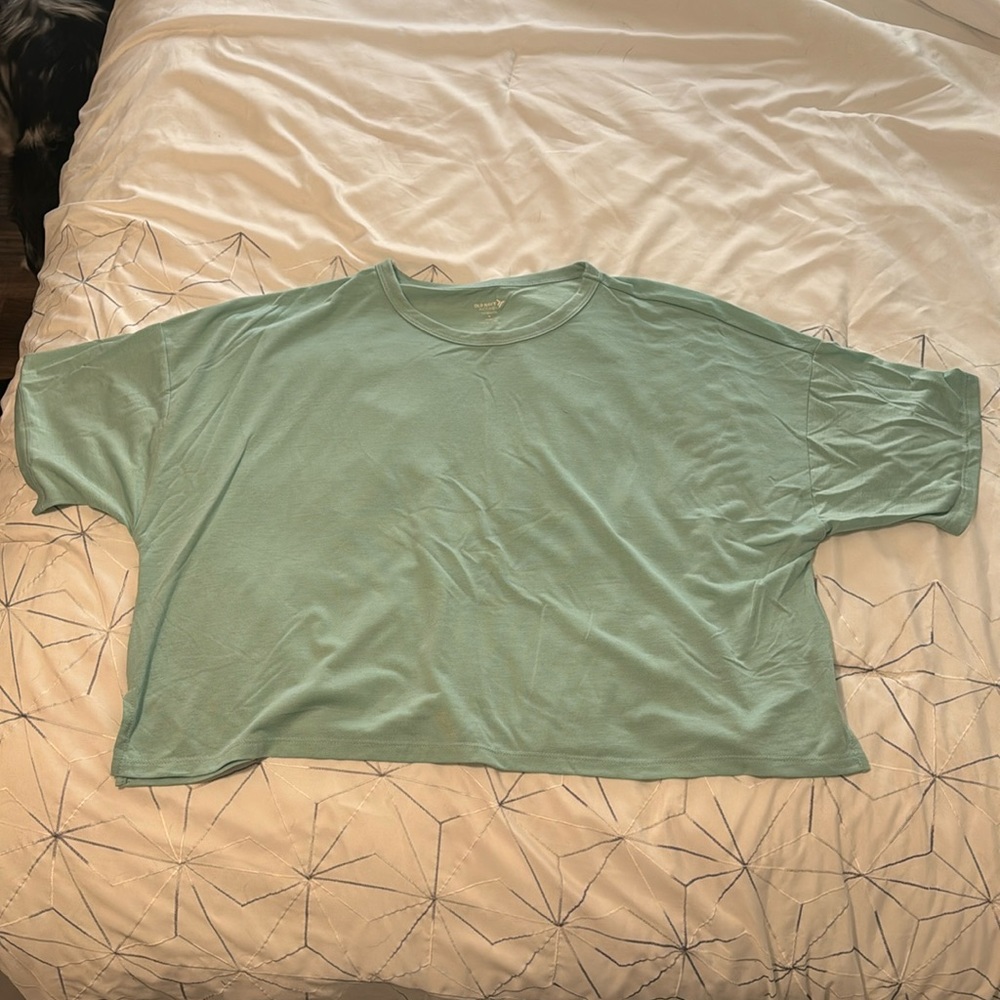 Light blue crop shirt